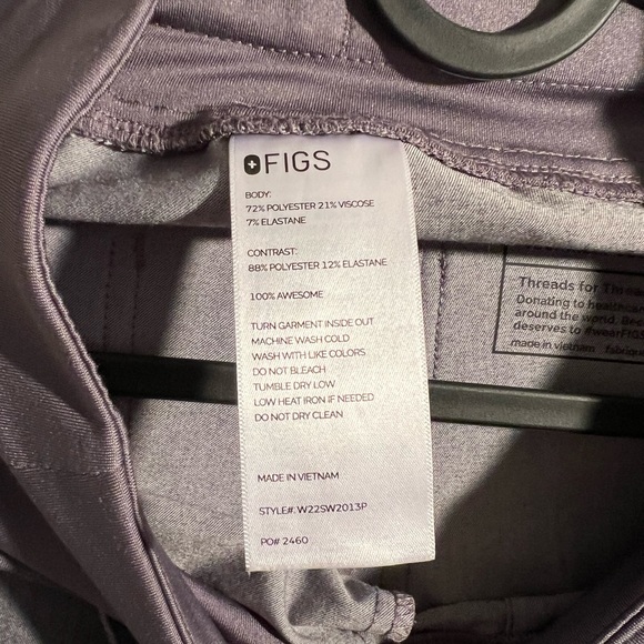 Figs Yola High waisted Skinny Scrub Pants - Graphite XXSP - Picture 4 of 5